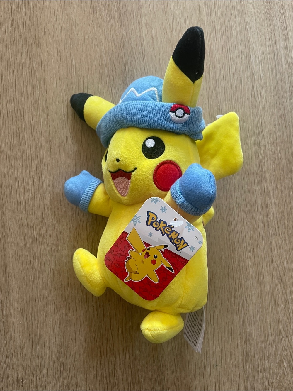 Pikachu plushie Christmas themed